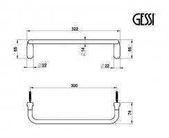 TOALLERO LAVABO GOCCIA GESSI